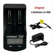 Liitokala lii300 ЖК 3.7 В/1.2 В AA/AAA 18650/26650/16340/14500/10440/18500 Зарядное Устройство с экраном 5 В 1A