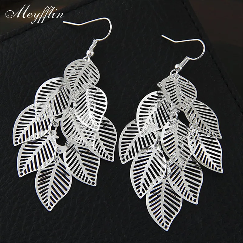 Модные серьги для женщин Boucle d'oreille винтажные Золотые/Серебристые Длинные в