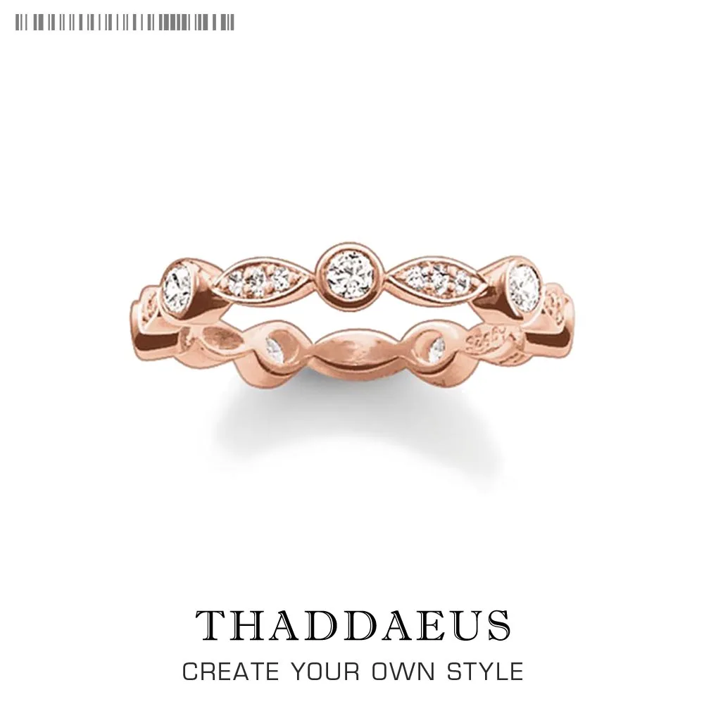 

Rose Wave Eternity Ring,Thomas Style Glam Fashion Good Jewerly For Men & Women,2017 Ts Gift In 925 Sterling Silver,Super Deals