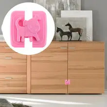 Замок безопасности для двери шкафа, холодильника, туалета, замок безопасности для детей, замок безопасности для детей, мультяшная собака в форме щенка, замок безопасности для холодильника, 4 цвета