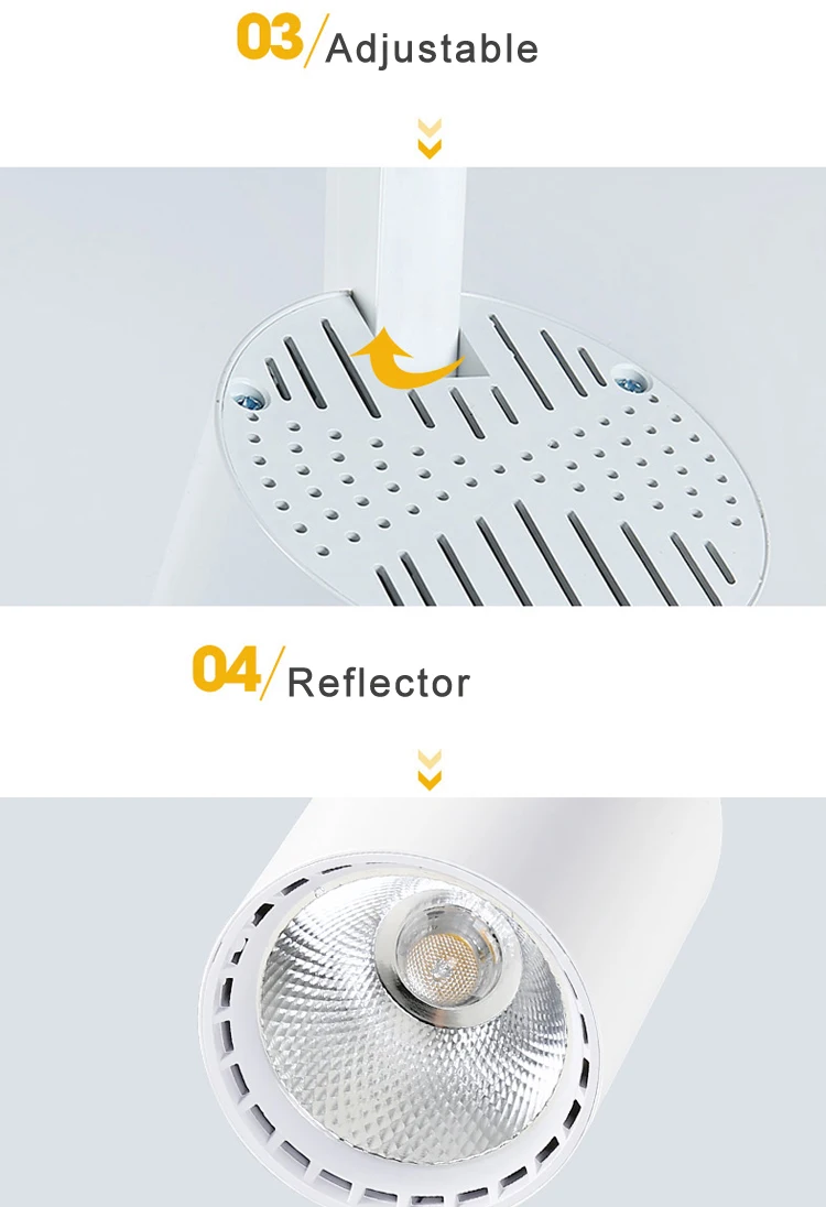 HOT SELL Aluminum LED Track Lights Modern COB Spotlights Super Brightness Highlight Object Fashion Shop Lighting Effect Dynasty