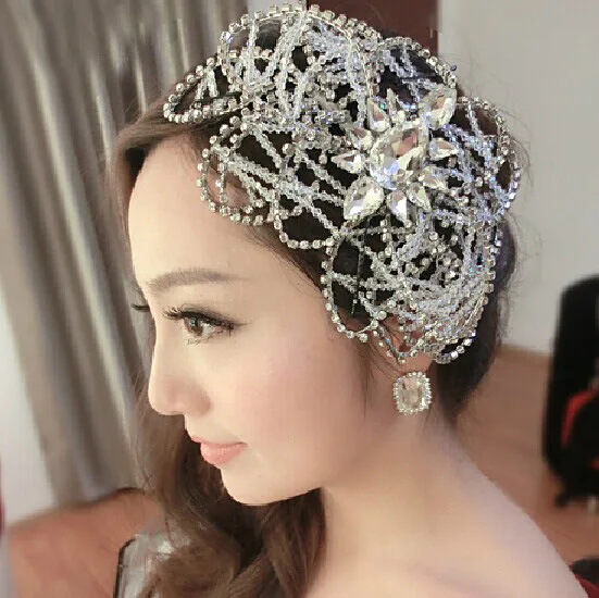Moda The Great Gatsby Acessório Flor de Cabelo Jóias Pente de Strass Pedaço De Cabelo de Cristal Para Nupcial Da Dama de Honra (6)