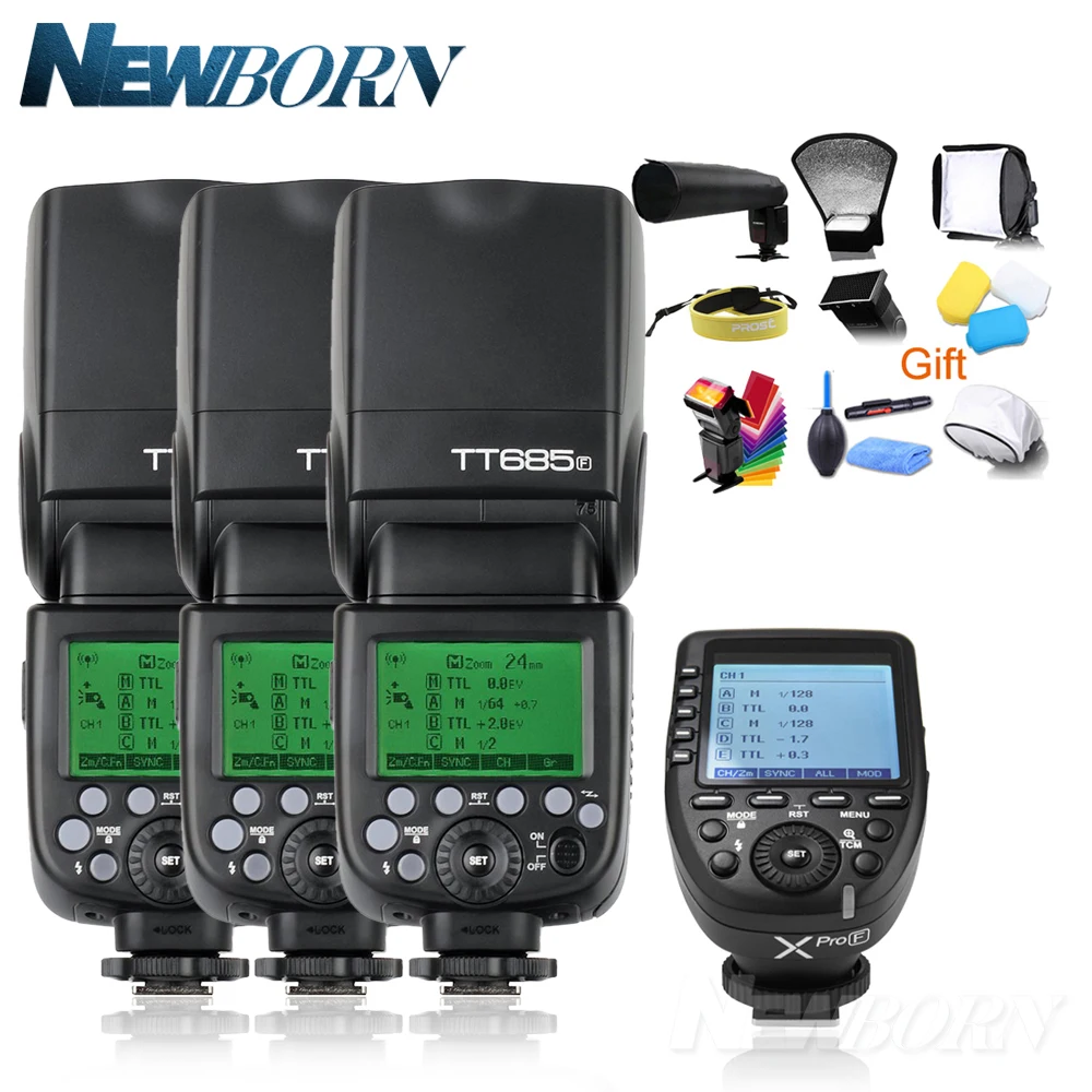 Godox ttl II Autoflash TT685F камера вспышка 2,4G Беспроводная HSS 1/8000s GN60+ 2,4G Беспроводная система X Xpro-F Комплект для Fuji camera s