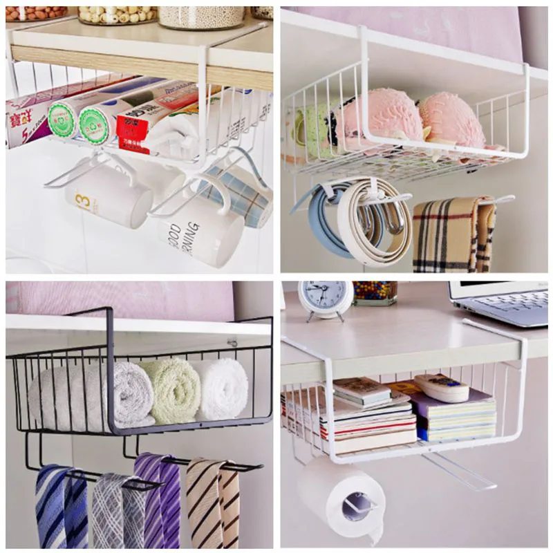 

Hanging Basket Storage Rack Kitchen Storage Shelf Multifunctional Kitchen Hanger Tableware Cup Organizer Holder Drop Shipping