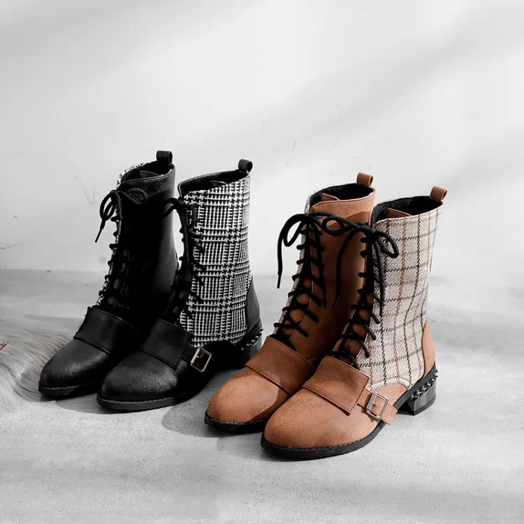 

2019 Women Martin Boots Winter High Quality Pu Leather New Snow Boots Bead Shoes Fashion Rubber Sole High Heel Large Size