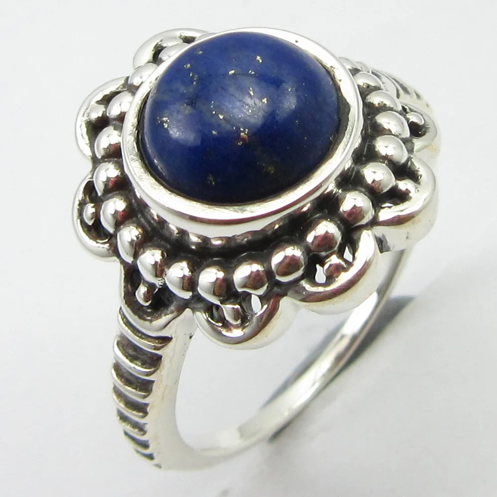 

Silver Lapis Lazuli Ring Sz 6 Gift Engagement Jewelry Unique Designed