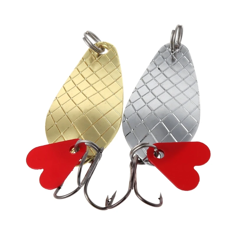 

8g Fishing Sequin Bait Gold Silver Hook Metal Spoon Lure Hard Spinner Paillette