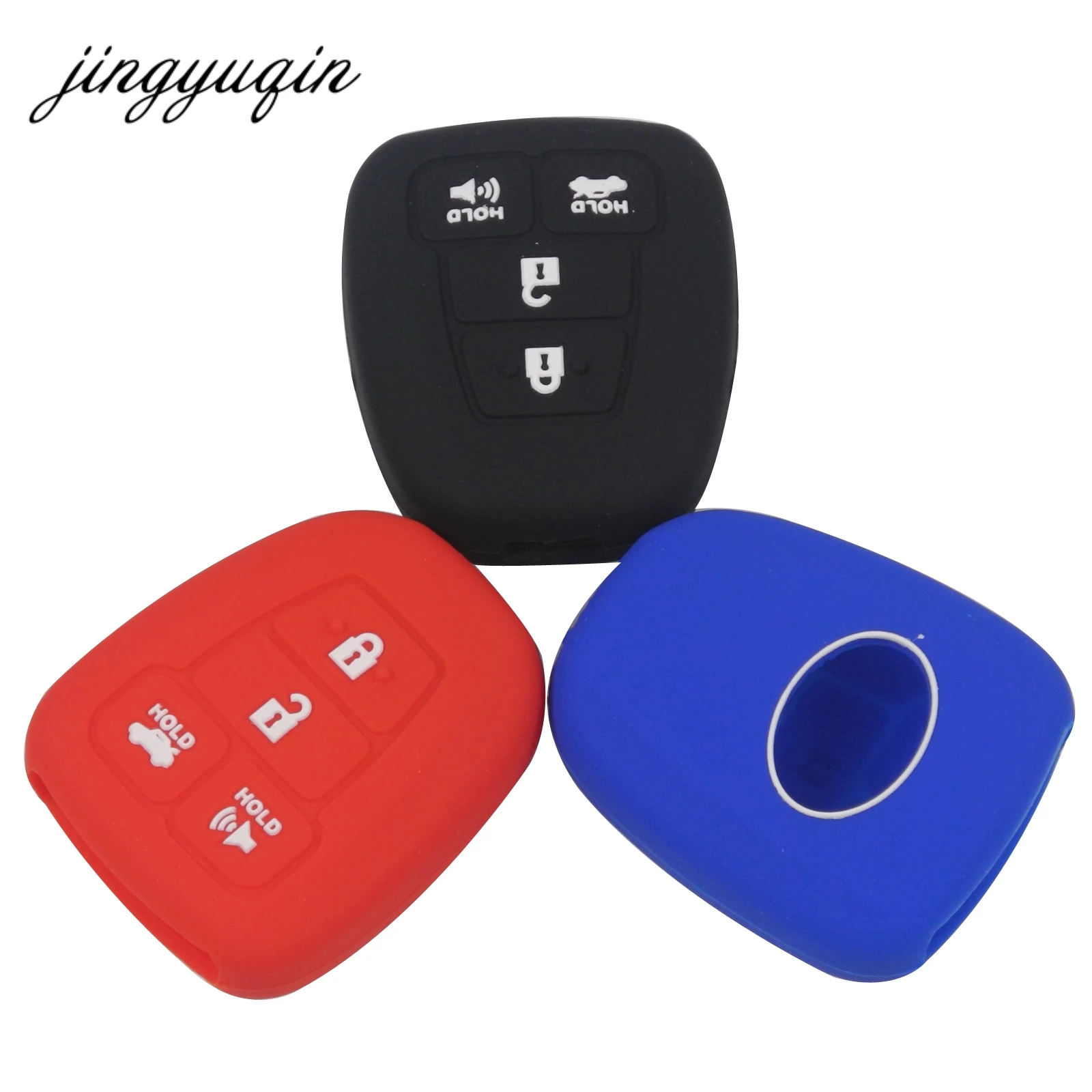 jingyuqin Silicone Car Key Case Protector Holder for 2015 Toyota Camry