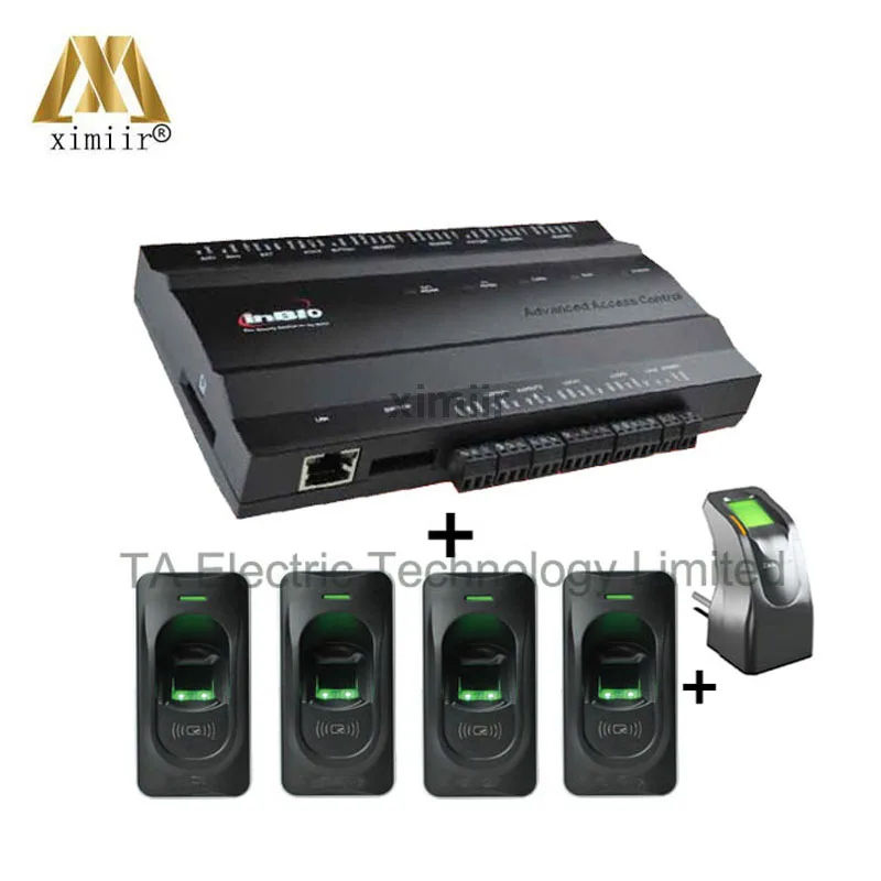 

Inbio260 two doors fingerprint /card access control board +4PC FR1200 fingerprint reader +1pc ZK4500 fingerprint sensor