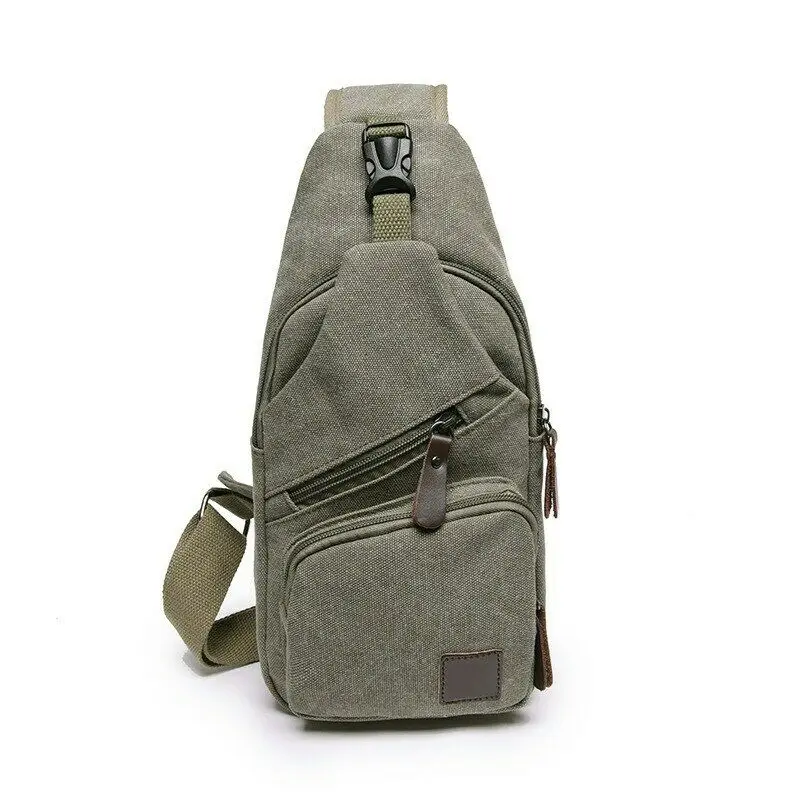 Новинка, горячая Распродажа, высокое качество, Мужская парусиновая уличная спортивная сумка на ремне, небольшая сумка на ремешке, нагрудная сумка, поясная сумка, Прямая поставка - Цвет: Army Green