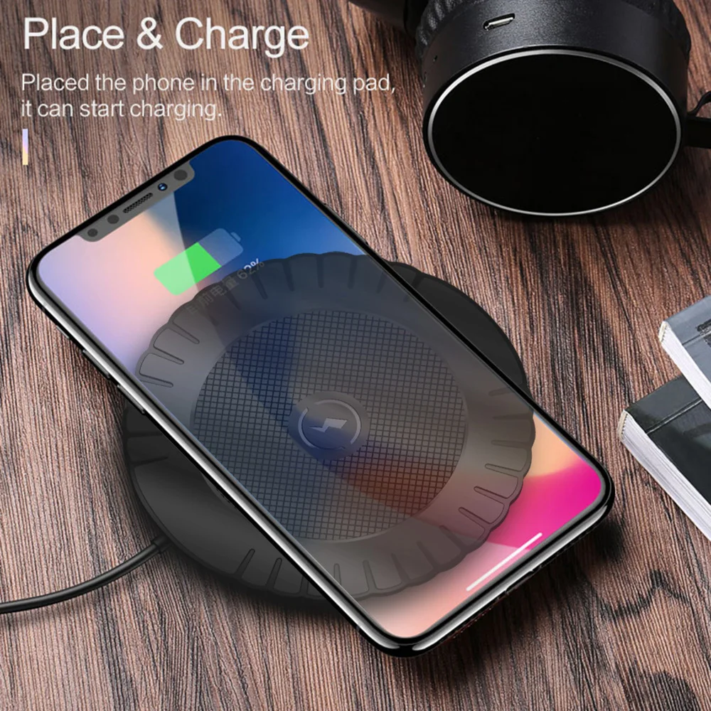 Беспроводное зарядное устройство FDGAO 5W Qi для iPhone X XS MAX XR 8 Plus Быстрая зарядка док-станция для samsung S8 S9 Note 9 8 USB зарядное устройство