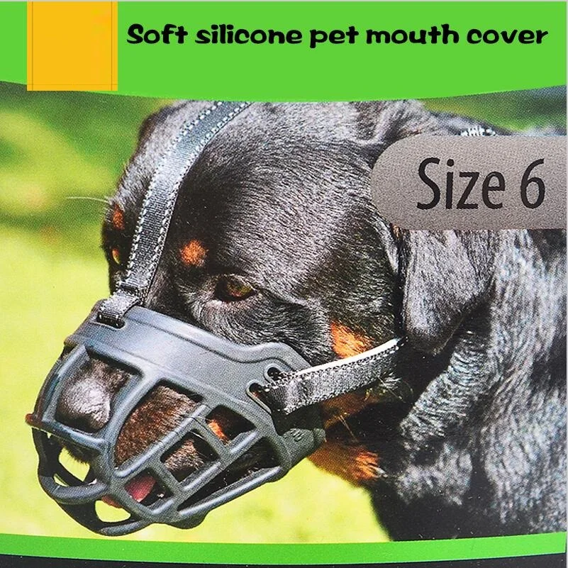 

Soft Silicone Strong Dog Muzzle Basket Design Anti-biting Adjusting Straps Mask dog muzzles for small Medium large dog
