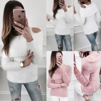 

Fashion Womens Long Sleeve Loose Casual Shirt Sweater Outwear Tops