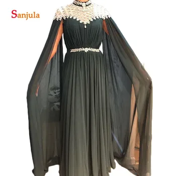 

Fuchsia Chiffon A-Line Long Bridesmaid Dresses V Neck Ruffles Beaded Sequins Leg Slit Sexy Wedding Party Dress Back Cross D383