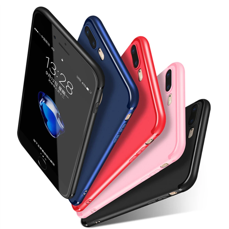 

Ultra-Thin Soft TPU Luxury Mobile Phone Case for iPhone 6 6S Plus 7 8 Plus X XS Max XR Silicone Frosted Back Cover Slim Cases