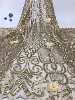 

Teal 3D Flower French Lace Nigerian Lace Fabrics African Lace Fabric 2019 High Quality Tulle Net Lace For Party Dress (6-19