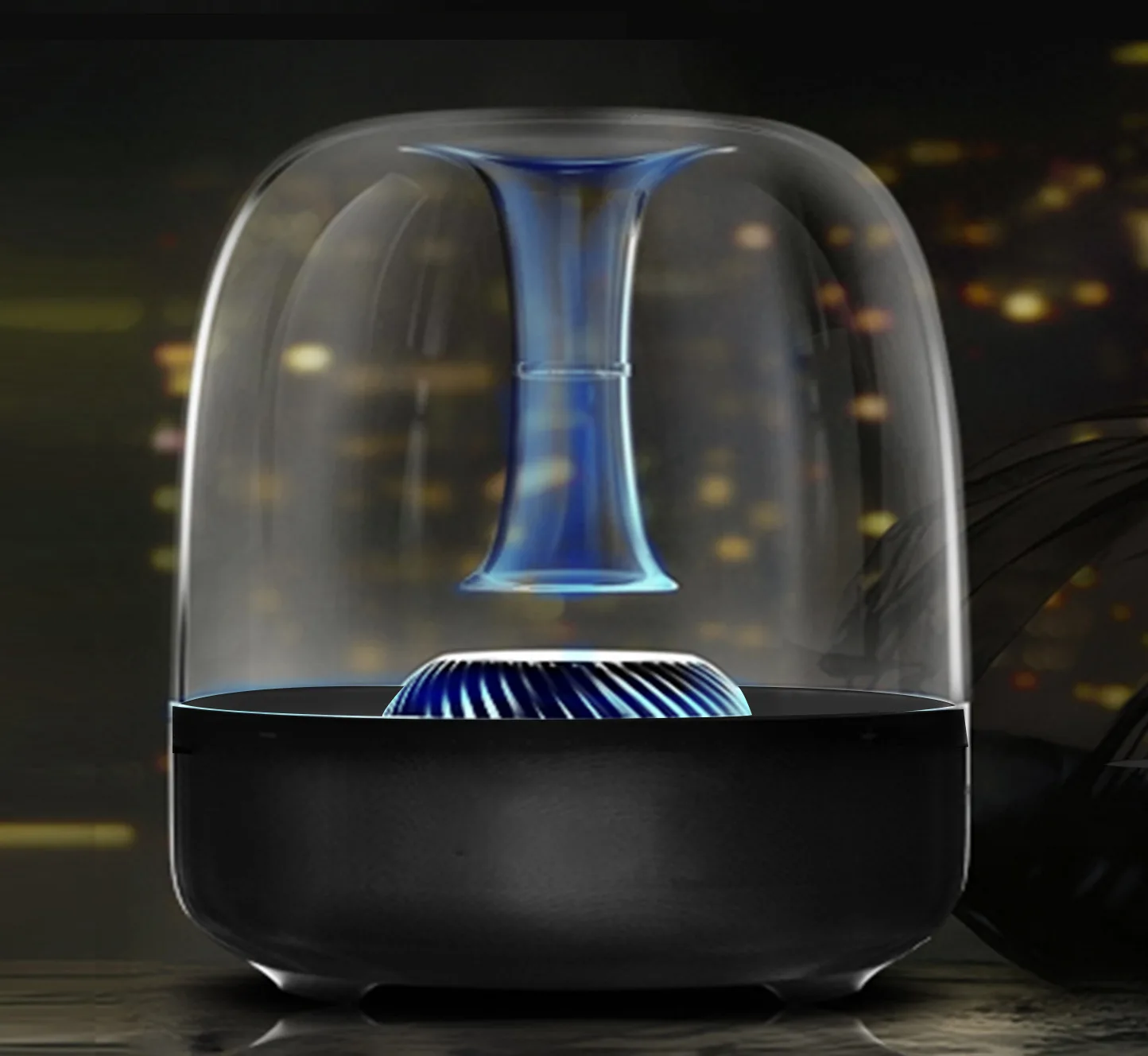 

Acrylic Transparent Bluetooth Speaker LED Crystal colorful Audio Subwoofer Wireless Stereo Speakers