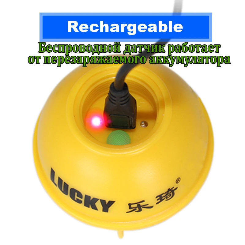 اللاسلكية صياد السمك محظوظ FFW718LA ، 45 M/135FT Fishfinder ل بحيرة البحر نهر