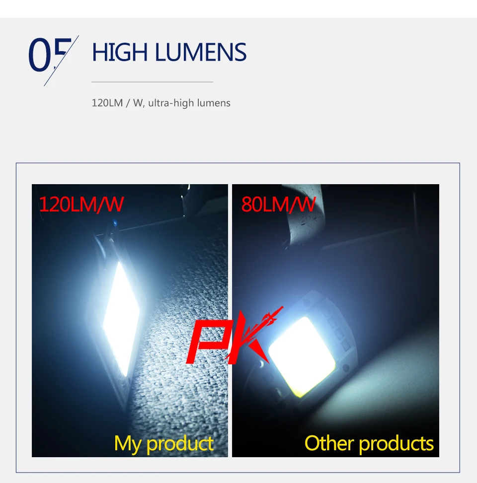 Smart IC LED Matrix  220V High Power COB LED Chip Lamp  (13)