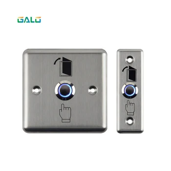 

Stainless Steel Door Exit Button Switch With LED Blue Backlight emergency push button switch For Home Security
