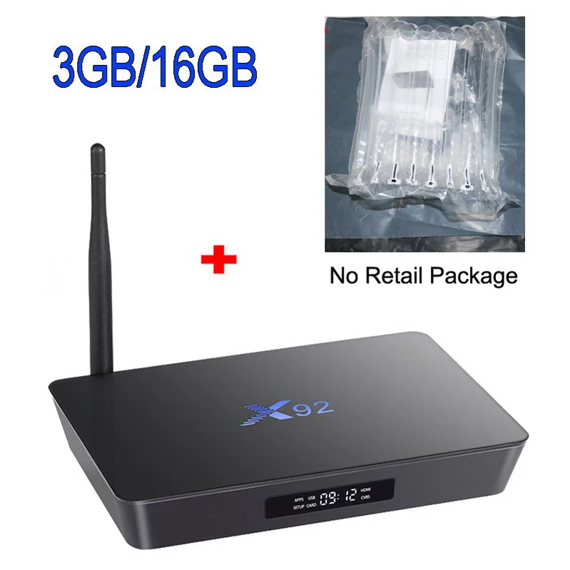 X92 3 ГБ ОЗУ 32 ГБ Восьмиядерный процессор Amlogic S912 Android 7.1.2 Smart tv Box 2,4/5,8G Wifi 4K 3D H.265 телеприставка медиаплеер PK X96 M8S - Цвет: X92 3G 16G No Box