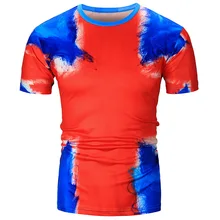 Male 2017 Brand Short Sleeve Casual Slim Fashion Creative 3D Print T Shirt O-Neck Slim Men T-Shirt Tops Fashion Mens Tee Shirt