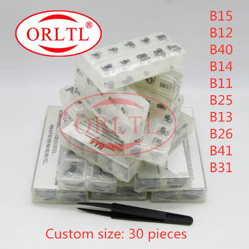 

ORLTL 50 pcs B12 B40 B14 B11 B25 B13 B26 B41 B31 Common Rail Injector Shims And Gasket Kit For