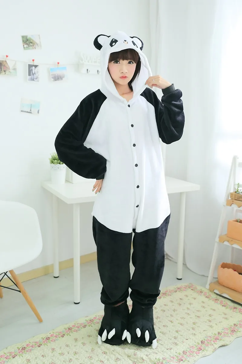 Panda Pajamas Adult Onesies Animal Sleepwear Children Sleepsuit Jumpsuit Costume For Kids kigurumi Panda Sleepwear With Slippers Panda Pajamas Adult Onesies Animal Sleepwear Children Sleepsuit Jumpsuit Costume For Kids kigurumi Panda Sleepwear With Slippers
