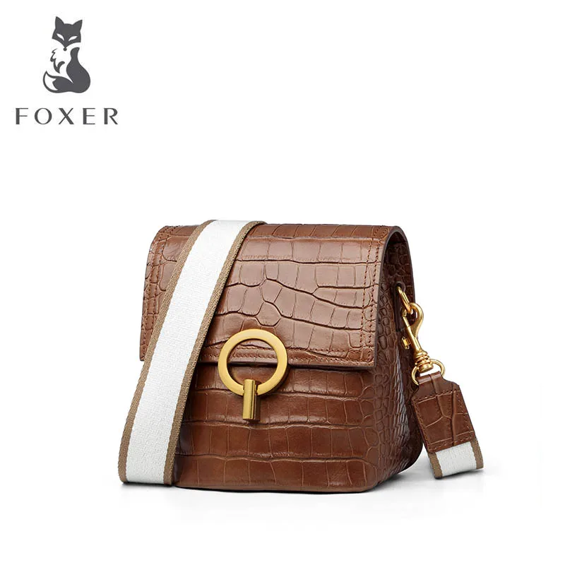FOXER 2019 новая женская сумка из натуральной кожи модные роскошные качественные