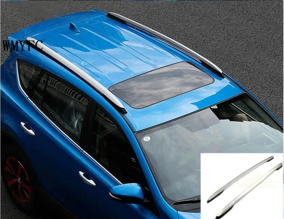 تصفيف السيارة لتويوتا rav4 2013 2016 2017 2018 الألومنيوم سبيكة سقف رف القضبان القضبان الجانبية سفر الأمتعة 2 قطع تصفيف السيارة لتويوتا rav4 2013 2016 2017 2018 الألومنيوم سبيكة سقف رف القضبان القضبان الجانبية سفر الأمتعة 2 قطع
