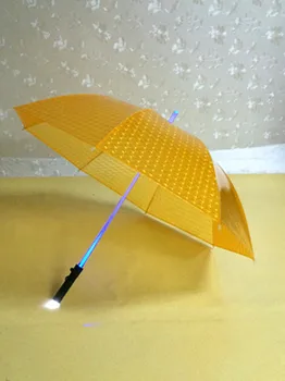 

7 Color LED3D Three-dimensional Transparent Luminous Umbrella Laser sword Light up Creative Magic Flash Umbrella
