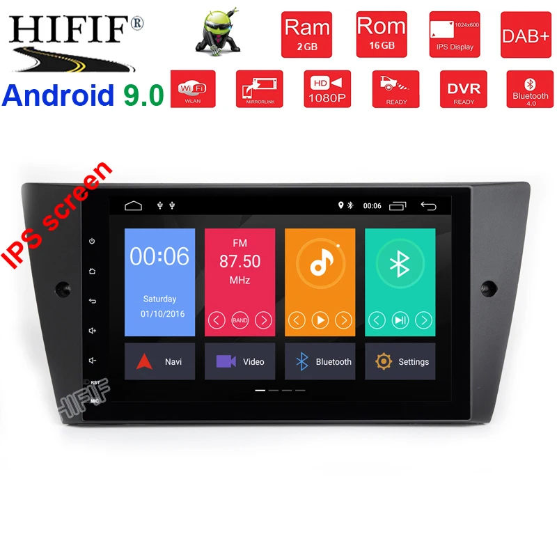 Flash Deal IPS DSP 9" Android 9.0 Radio Multimedia Car Stereo Player GPS DAB No DVD for BMW E90 Sedan 2005-2011 2012 E91 E92 E93 Head unit 0