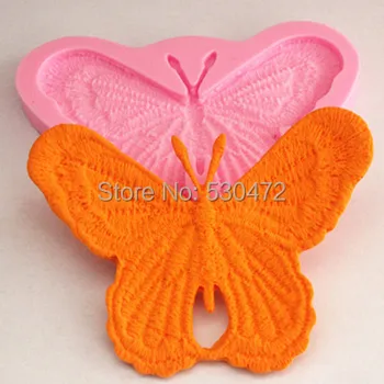 

Wholesale/retail,free shipping,1 PCS/ large Butterfly Silicone fondant cake mold /cookie mold /FM