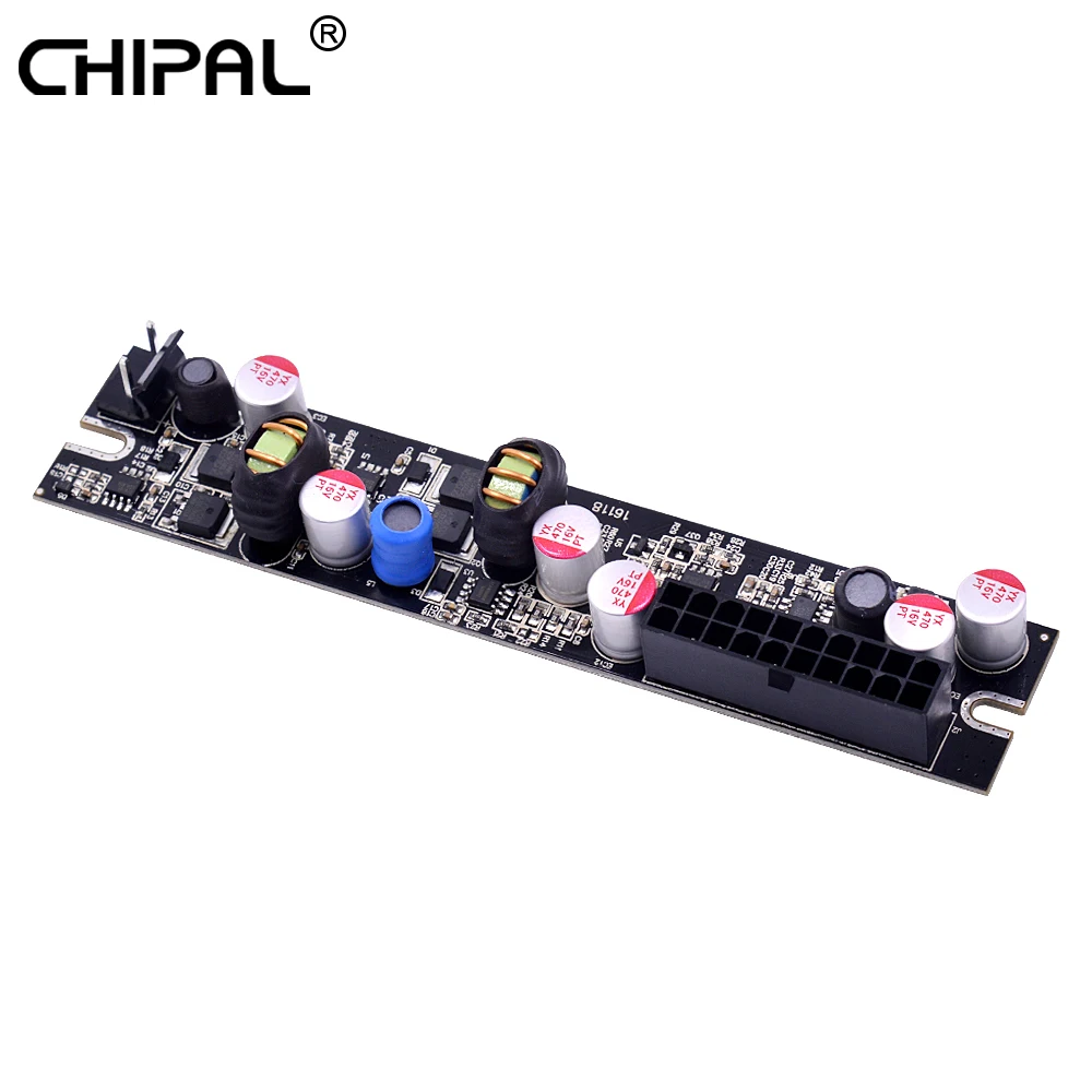 

CHIPAL Mini-ITX 24 Pin Power Supply Module LR1204 120W 12V DC ATX 24Pin Switch PSU Adapter Card for HTPC PICO PC Computer Mining