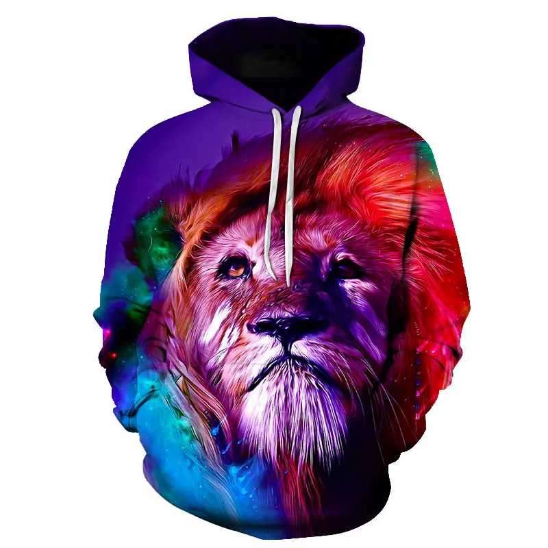 

New Fashion Men/Women 3d Sweatshirts Print Paisley Flowers Lion Hoodies Autumn Winter Thin Hooded Pullovers Tops