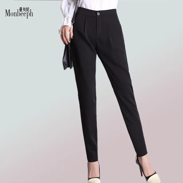 Frauen Hohe Taille Hosen Plus Größe S 6XL Elastische Arbeit Frauen Hohe Taille Hosen Plus Größe S 6XL Elastische Arbeit