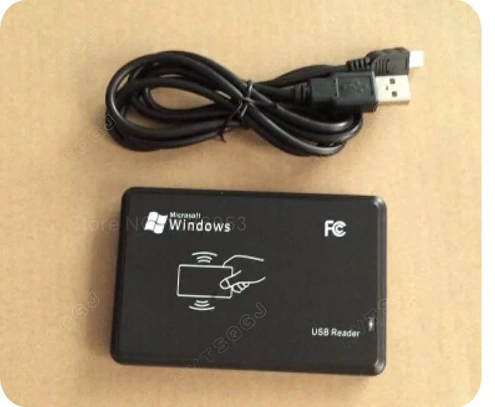 Кард-ридер Proximity Smart 125 кГц EM4100 черный USB RFID 5 шт. + брелоков карт бесплатная доставка
