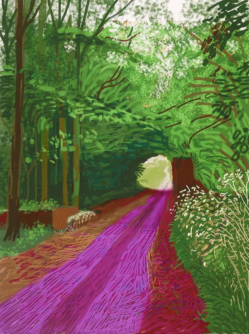 2011The Arrival of Spring in Woldgate, East Yorkshire(iPad drawing printed)4