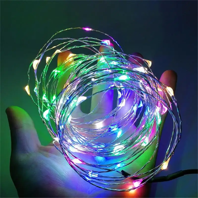 6 Silver Wire LED String lights Holiday lighting Fairy Garland For Christmas Tree Wedding Party Decoration LED Starry String light