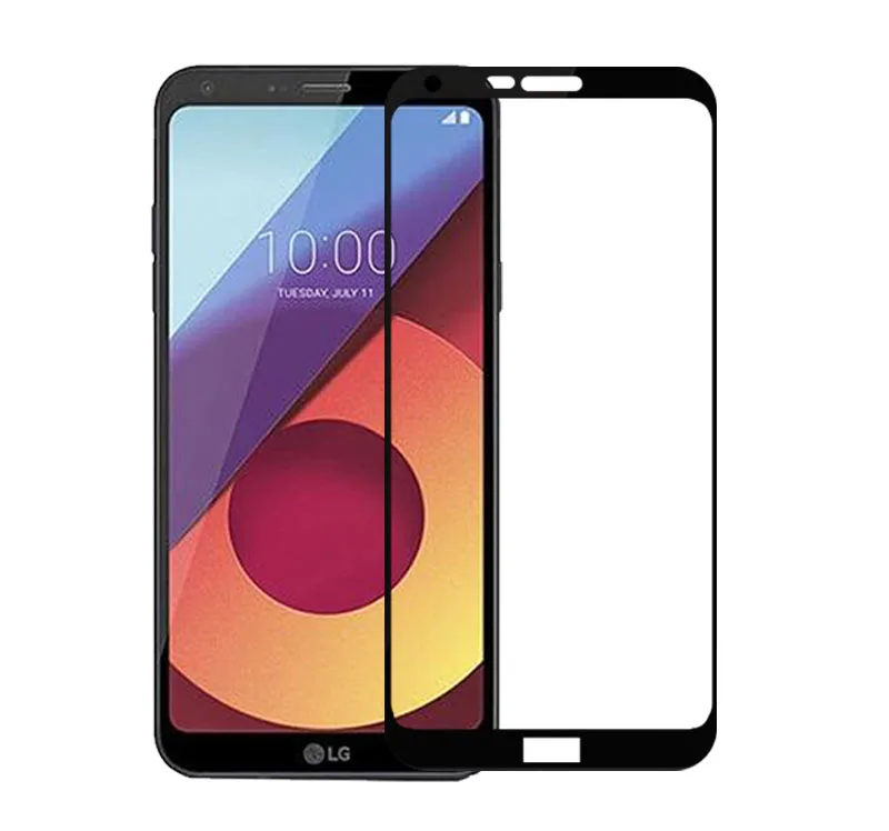 Thouport для LG Q6 стекло LG Q6 Plus защита экрана полное покрытие Защитная пленка Закаленное стекло для LG Q6a стеклянная рамка Q6+ alpha - Цвет: Black