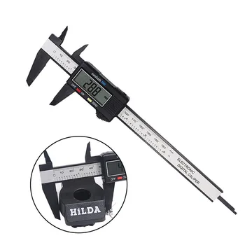 

Digital Electronic Caliper Ruler Black Color Carbon Fiber Composite 6 inch 150 mm Vernier