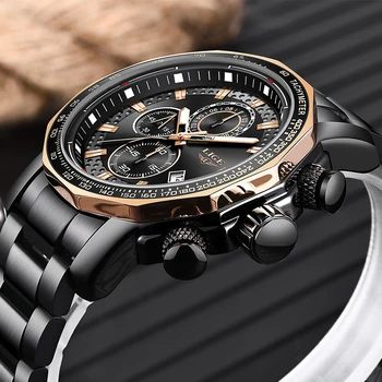 

2019 Relogio Masculino New LIGE Fashion Mens Watches Luxury Brand Business Quartz Watch Men Sports Waterproof Big Dial Men Watch