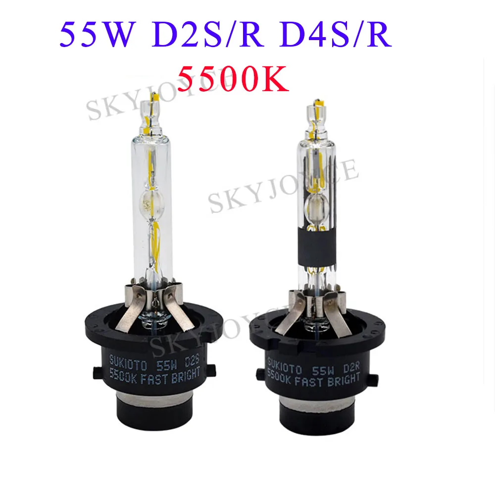 SKYJOYCE Super Bright 55W Xenon D2S D4S D2R D4R HID bulb 5500K White D2S D4S HID Headlamp Bulb