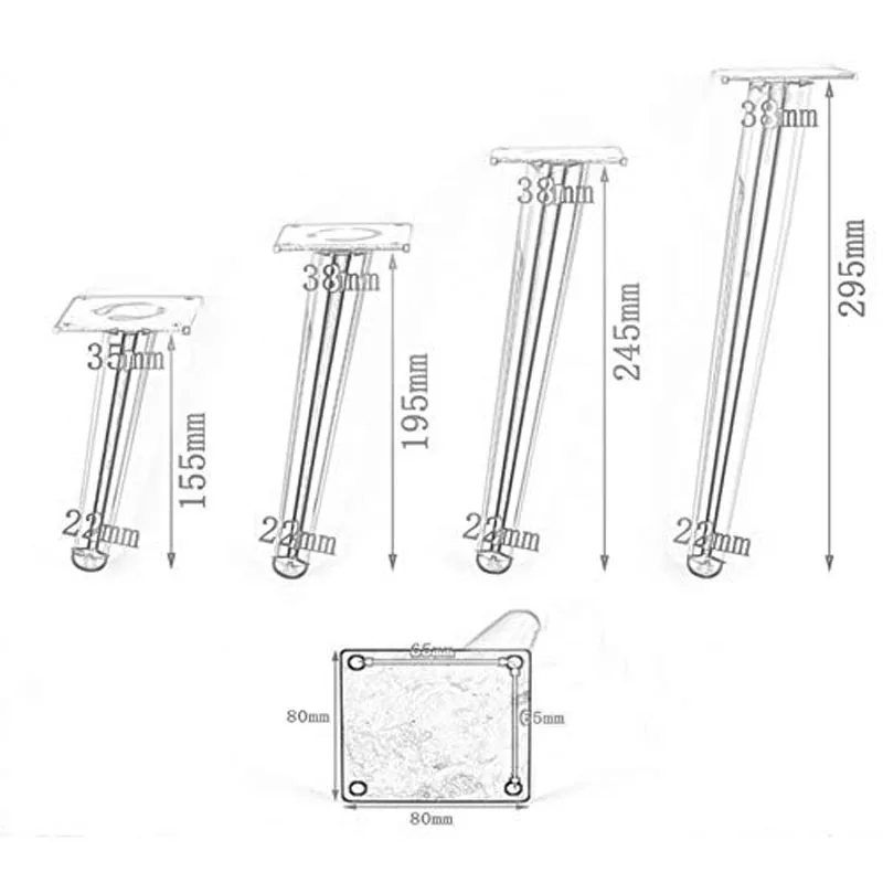 4 шт./компл. 15/20/25/30 см мебель стол ноги Металлические конические диван-кровать шкаф для кухонных шкафов, диван ноги стул ног средства ухода за кожей стоп