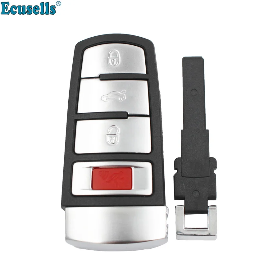 

3+1/4 Button Smart keyless entry Remote Key Case shell Fob for volkswagen VW CC Passat Magotan with plastic HU66 HAA key blade