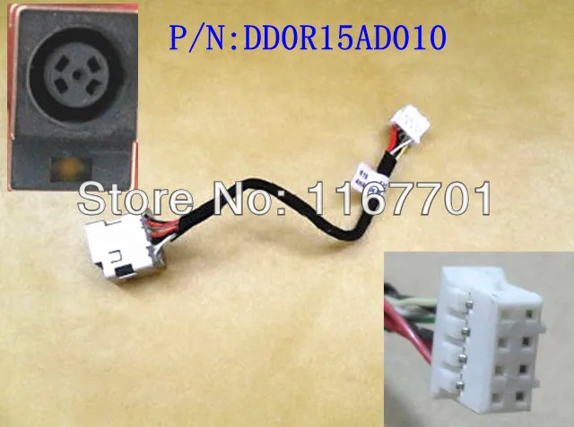 

100% Original Laptop DC Jack Power Socket cable for G6 G6-1000 G6-1325SA G6-1240SA G6-1223SA Power connector R15 DD0R15AD010