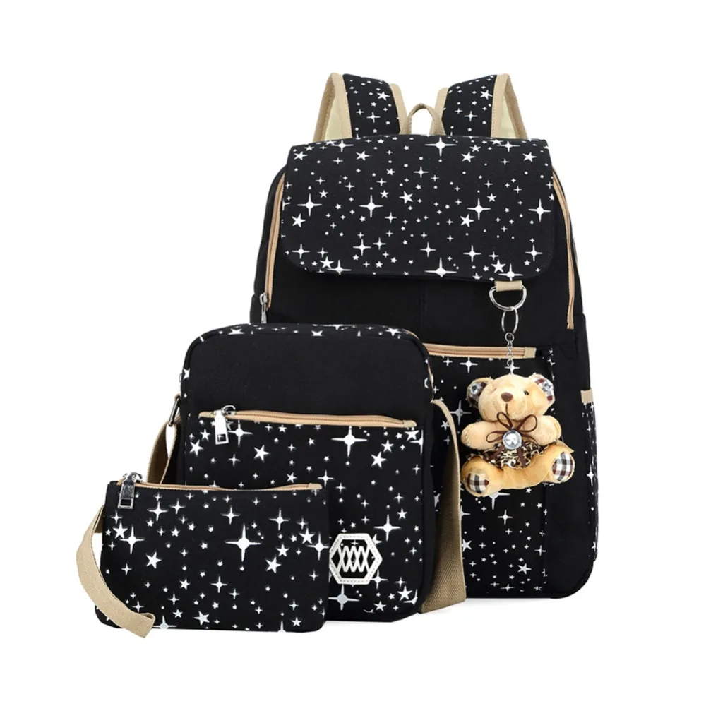 3Pcs Set font b Backpacks b font Korean font b Women b font font b Backpack