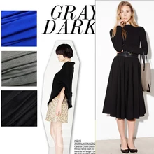 Высокое качество тяжелый чистый шелк трикотажная эластичная ткань темно-серый синий футболка платье нижнее платье DIY ткань