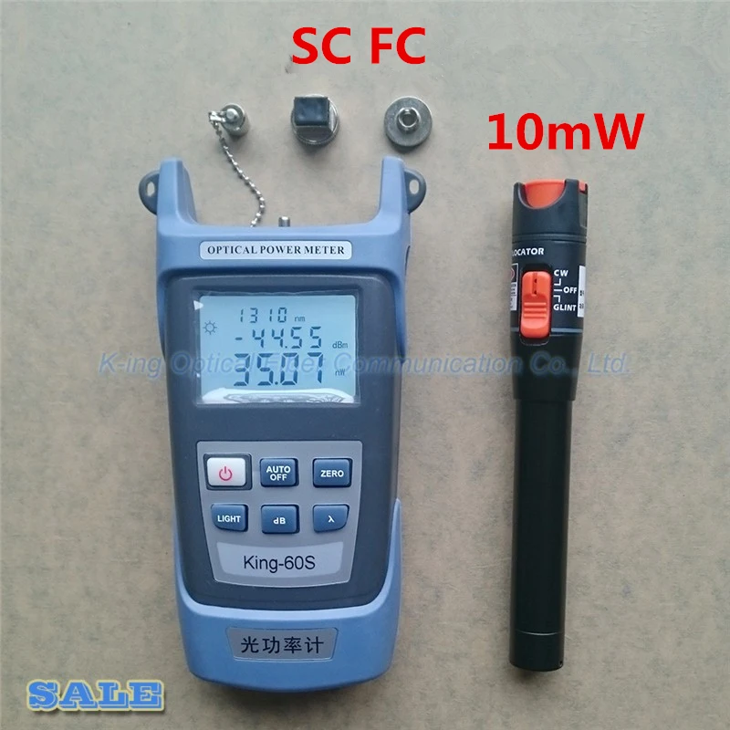 Koop 2 in1 FTTH Glasvezel Tool Kit Fiber Optische Power Meter 70 + 10dBm en VFL 10 mW Visual Fault Locator glasvezel test pen