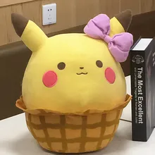 38cm Pikachu Plush Toys High Quality Cute Anime Plush Toys Children's Gift Toy Kids Cartoon Peluche Pikachu Plush Doll Pillow 1pc 45 40cm simple pikachu pillow cushion plush toy dolls decorative pillows cartoon plush toys